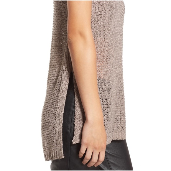 ASTR the Label Dusty Velvet Side Slit Sweater Tank - Picture 2 of 8